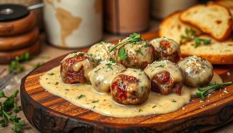 Boulettes de Bœuf à la Sauce Ail-Parmesan