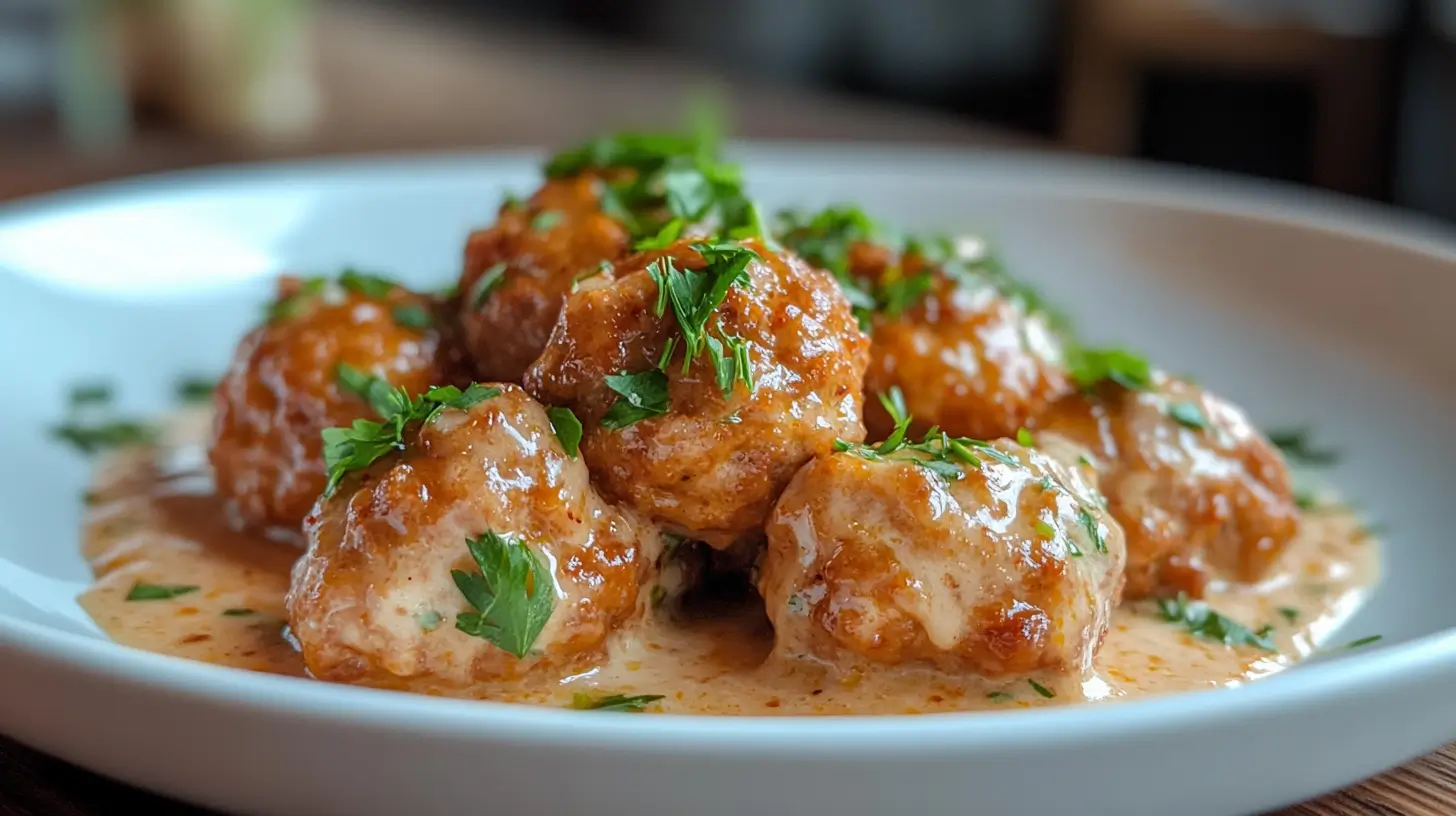 Boulettes de Bœuf à la Sauce Ail-Parmesan