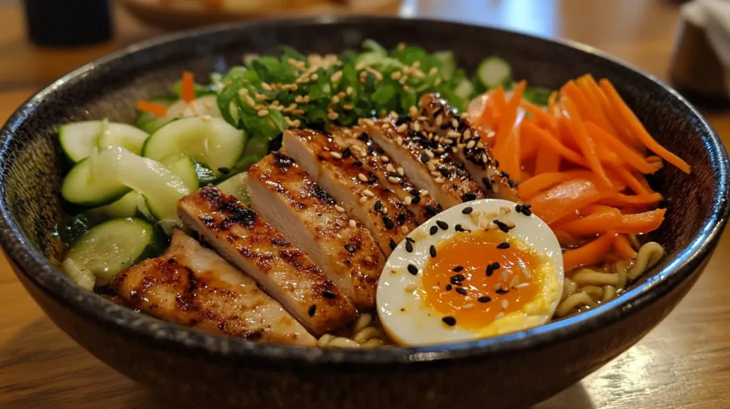 Bol de Ramen au Poulet Épicé et Sauce Crémeuse
