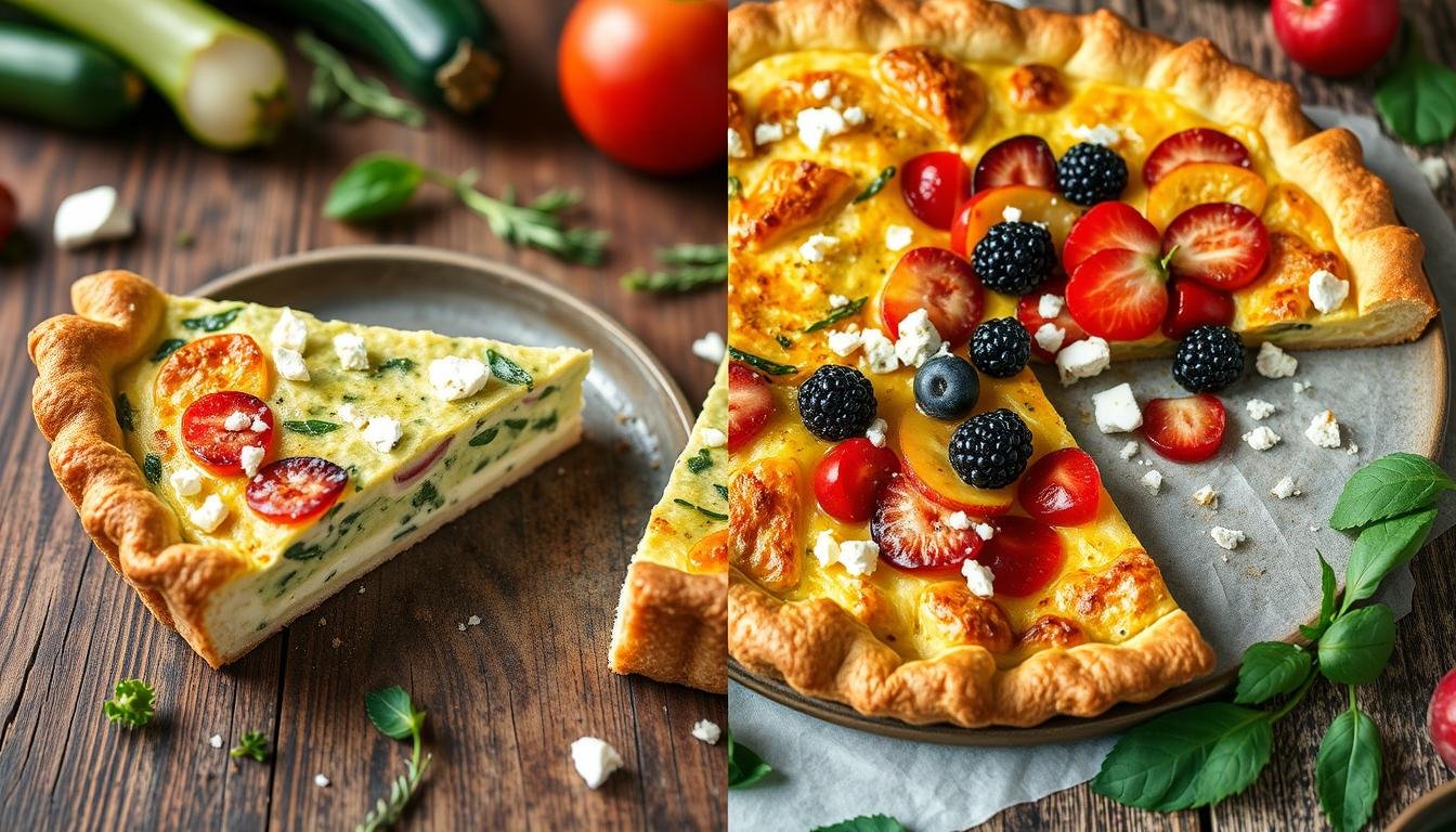 quiche courgette feta