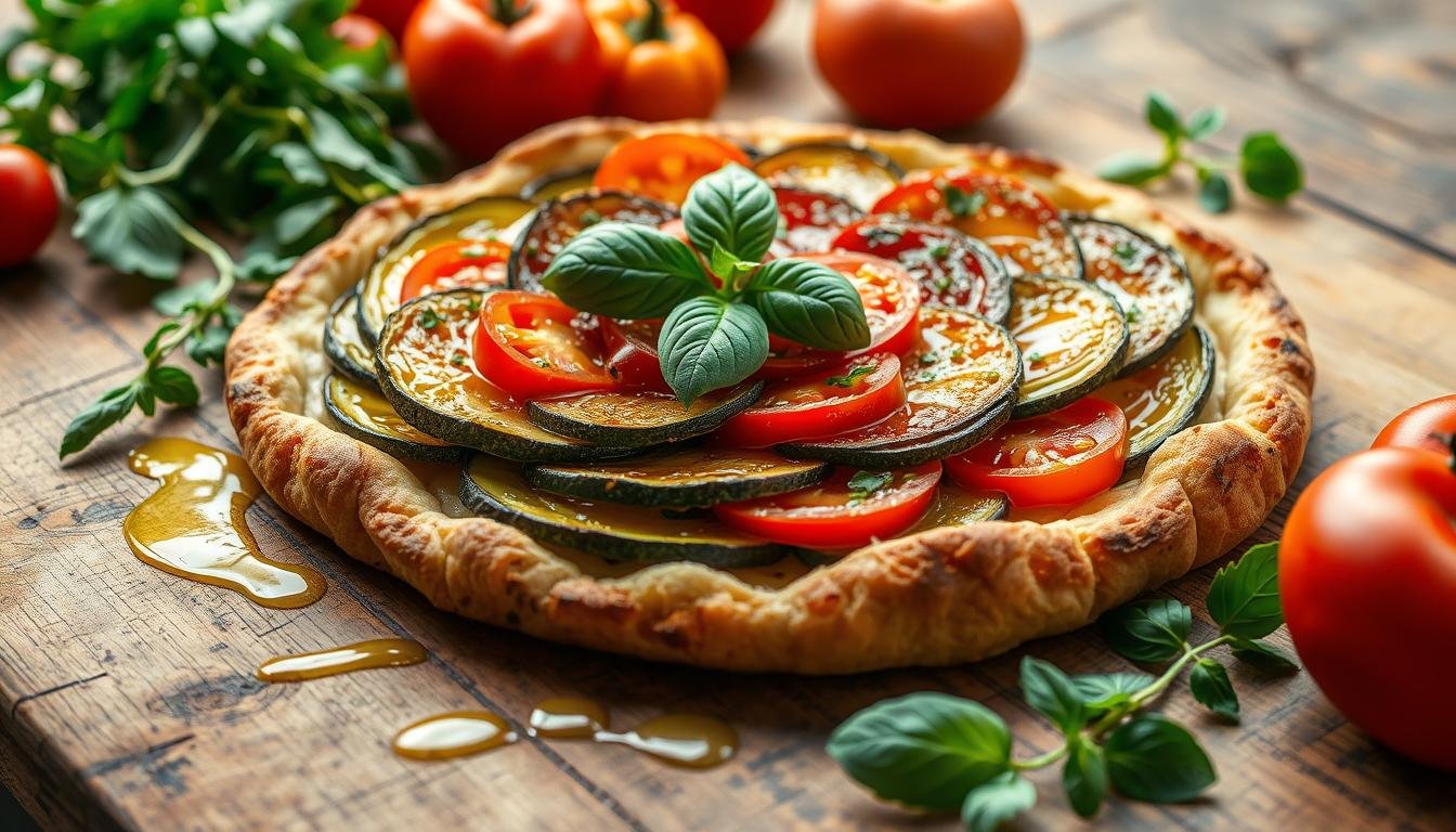 tarte aux courgettes et tomates