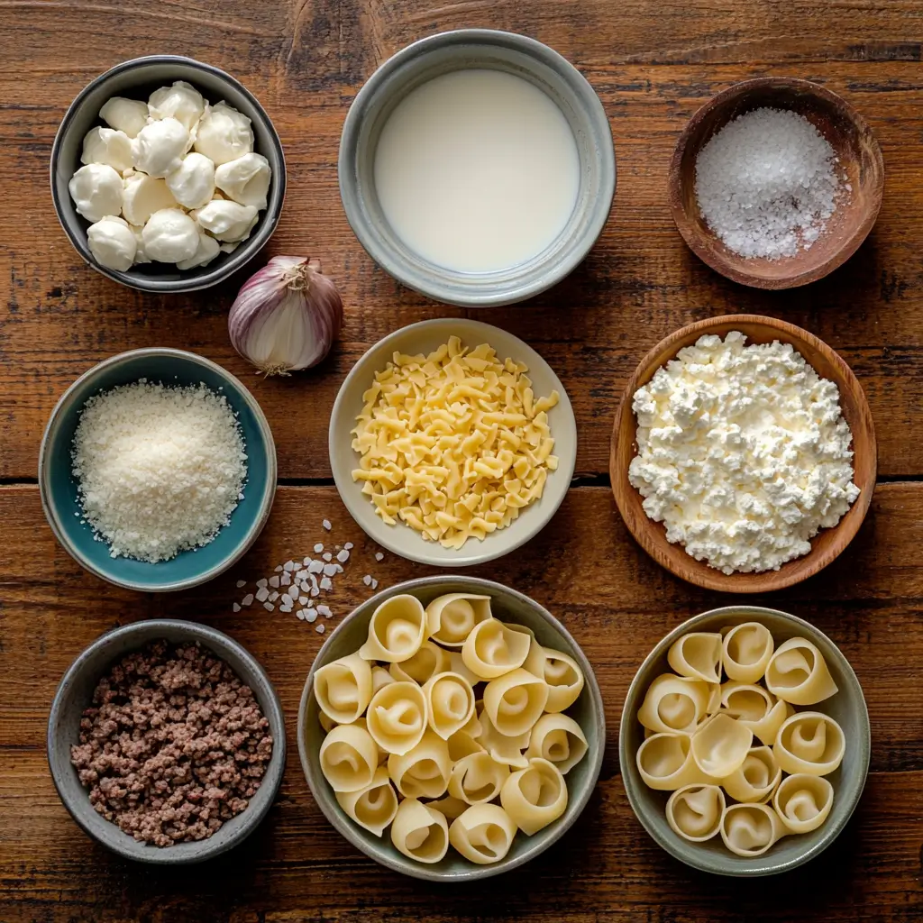 Coquillettes crémeuses au fromage et bœuf haché